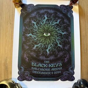 The Black Keys Baltimore Arena 2014 Concert Poster Signed By Dave Hunter 269/275
